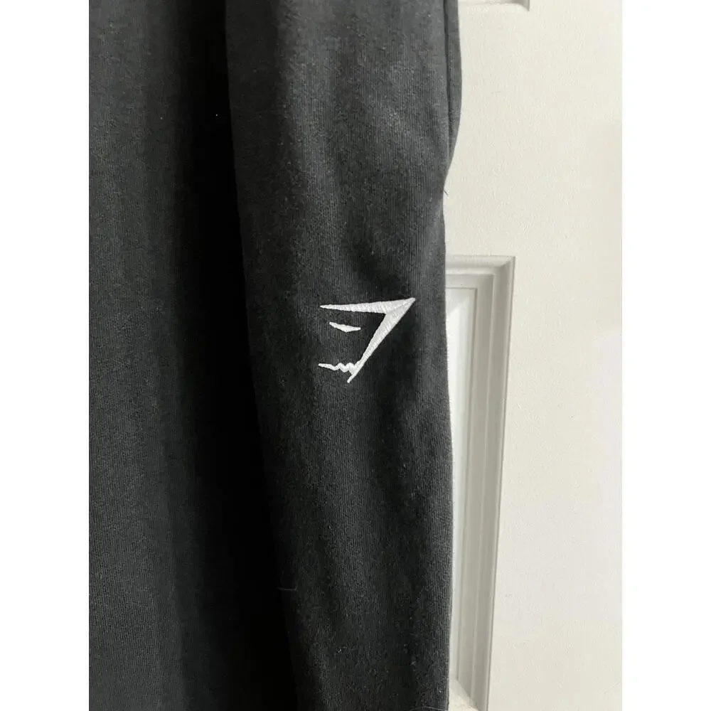 Gymshark Tapered Sweatpants Black Cotton Blend Men’s Sz Large Fleece Gym